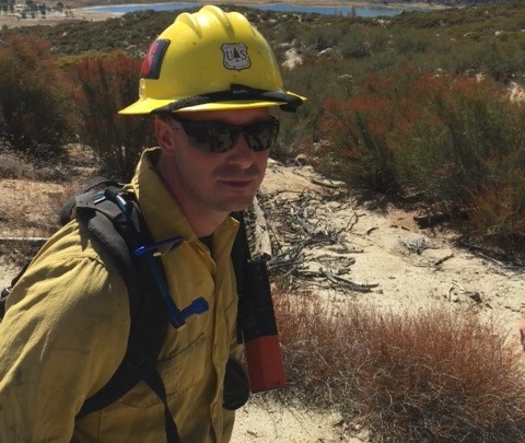 US Forest Service Man in Hardhat and Sunglasses